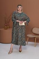 "ЭСВИМИКС" ПЛАТЬЕ 013-01-02 синий/бежевый