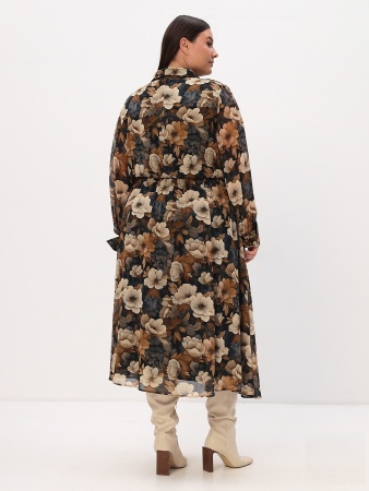 "KR" ПЛАТЬЕ 1800 коричневый