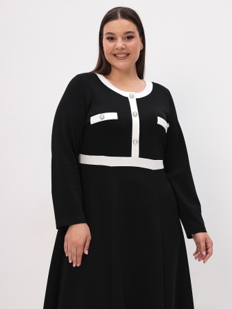 "KR" ПЛАТЬЕ 1796 черно-белый