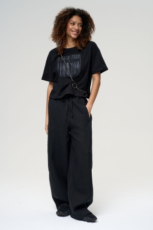 "JAN&PARASKEVA" БРЮКИ 2124 черный*